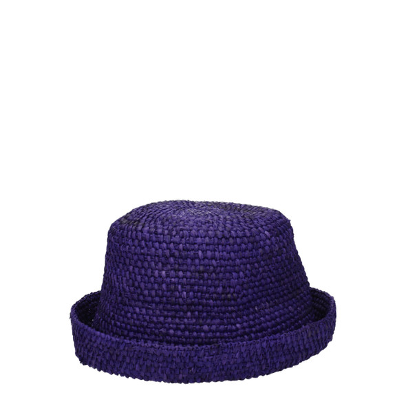 Jacquemus Purple Raffia Hats Jacquemus Purple Raffia Hats