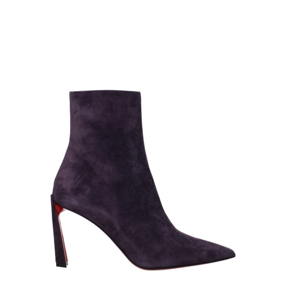 Christian Louboutin Purple Leather Ankle Boots Christian Louboutin Purple Leather Ankle Boots