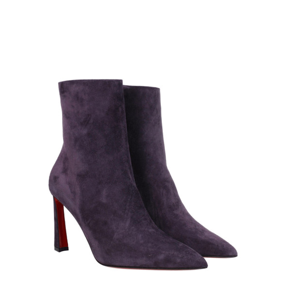 Christian Louboutin Purple Leather Ankle Boots Christian Louboutin Purple Leather Ankle Boots