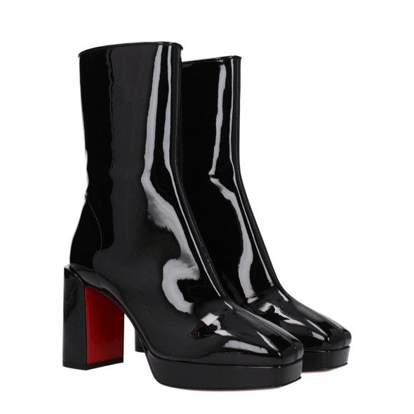 Christian Louboutin Black Leather Ankle Boots Christian Louboutin Black Leather Ankle Boots