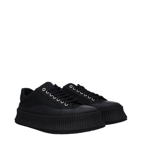Jil Sander Black Fabric Platform Sneakers Jil Sander Black Fabric Platform Sneakers