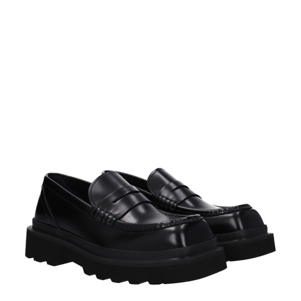 Black Leather Slip-On Loafers DO8547414835465BT Black Leather Slip-On Loafers DO8547414835465BT