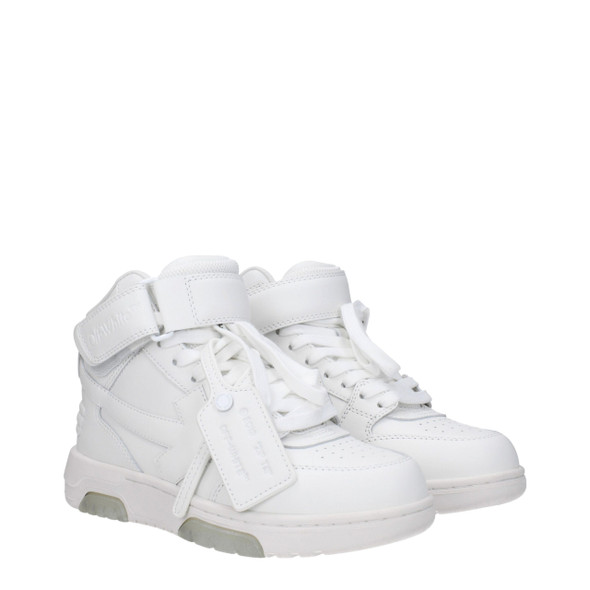 Off-White White Leather High Tops Off-White White Leather High Tops