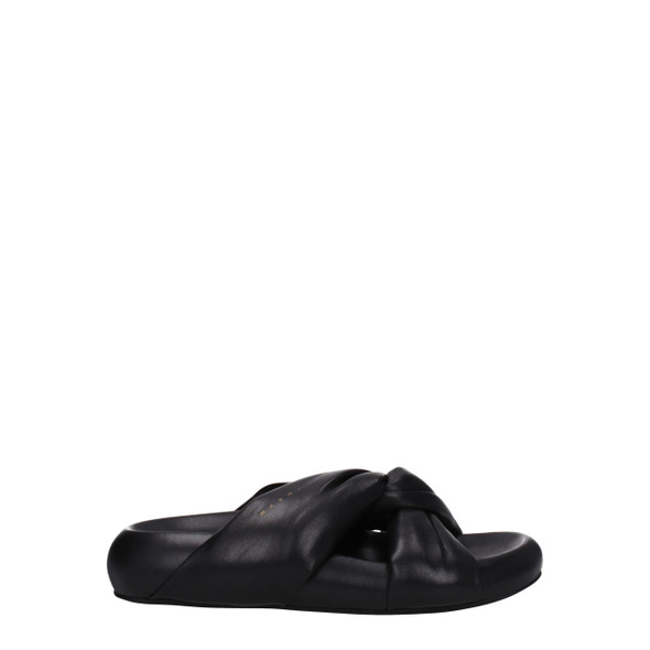 Black Leather Slippers Sandals MA8547442884873BT Black Leather Slippers Sandals MA8547442884873BT
