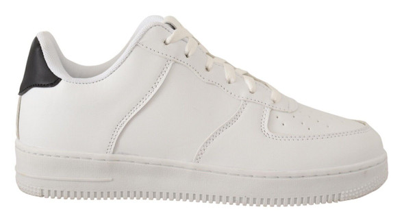 SIGNS White Leather Perforated Lace Up Sneakers Casual Men Shoes SIGNS White Leather Perforated Lace Up Sneakers Casual Men Shoes