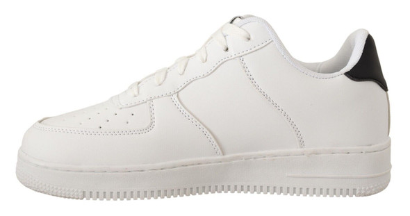 SIGNS White Leather Perforated Lace Up Sneakers Casual Men Shoes SIGNS White Leather Perforated Lace Up Sneakers Casual Men Shoes