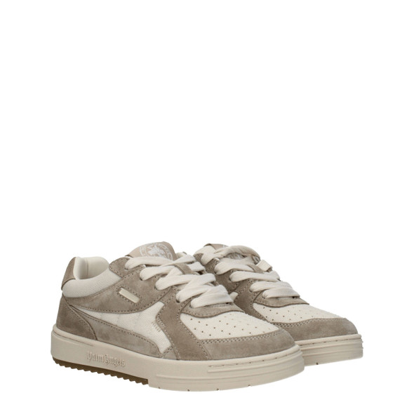 Palm Angels Beige Fabric Low Tops Palm Angels Beige Fabric Low Tops