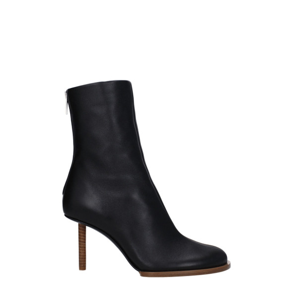 Jacquemus Black Leather Ankle Boots Jacquemus Black Leather Ankle Boots