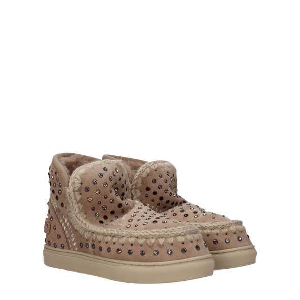 Mou Beige Leather Ankle Boots Mou Beige Leather Ankle Boots