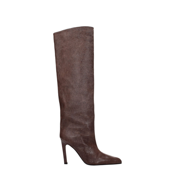 Paris Texas Brown Leather High Heel Boots Paris Texas Brown Leather High Heel Boots