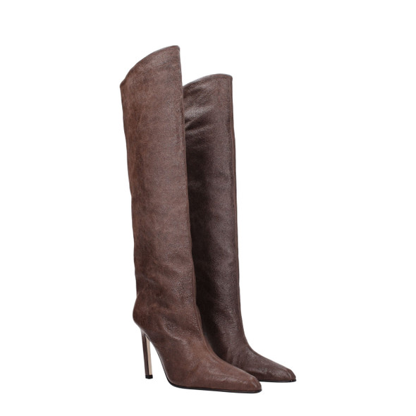 Paris Texas Brown Leather High Heel Boots Paris Texas Brown Leather High Heel Boots
