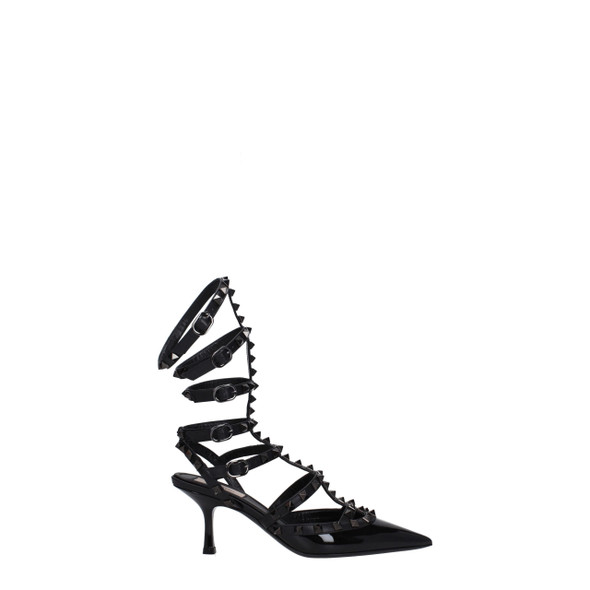 Valentino Garavani Black Leather Stiletto Heels Sandals Valentino Garavani Black Leather Stiletto Heels Sandals