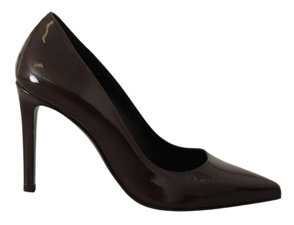 Sofia Brown Patent Leather Stiletto Heels Pumps Shoes Sofia Brown Patent Leather Stiletto Heels Pumps Shoes