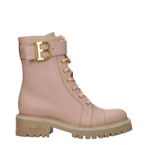 Balmain Beige Leather Ankle Boots Balmain Beige Leather Ankle Boots