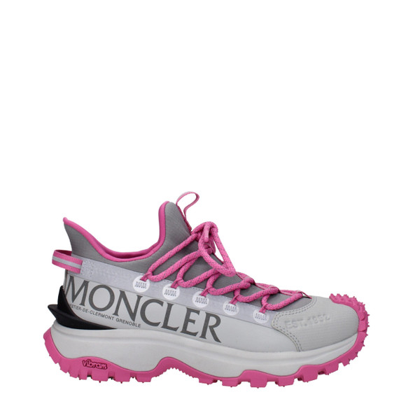 Moncler Gray Fabric Athletic Sneakers Moncler Gray Fabric Athletic Sneakers