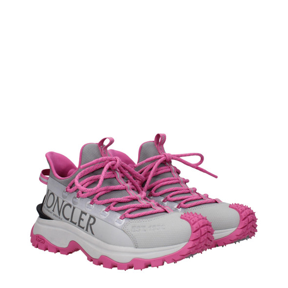 Moncler Gray Fabric Athletic Sneakers Moncler Gray Fabric Athletic Sneakers