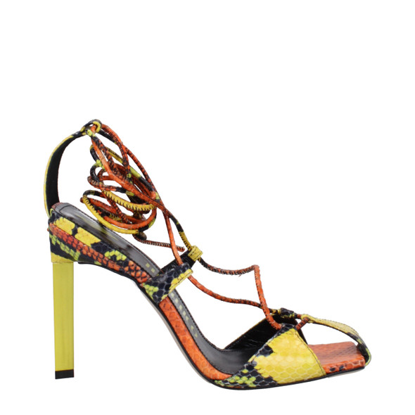 The Attico Orange Leather Stiletto Heels Sandals The Attico Orange Leather Stiletto Heels Sandals