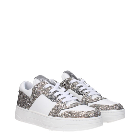 Jimmy Choo White Leather Chunky Sneakers Jimmy Choo White Leather Chunky Sneakers