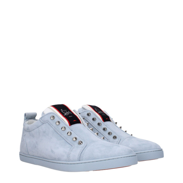 Christian Louboutin Blue Leather Slip-On Loafers Christian Louboutin Blue Leather Slip-On Loafers