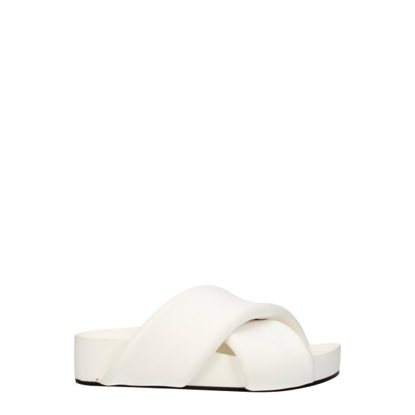 Jil Sander White Leather Slippers Sandals Jil Sander White Leather Slippers Sandals