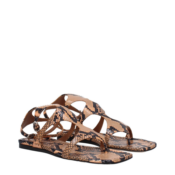 Paris Texas Brown Leather Flip-Flop Sandals Paris Texas Brown Leather Flip-Flop Sandals