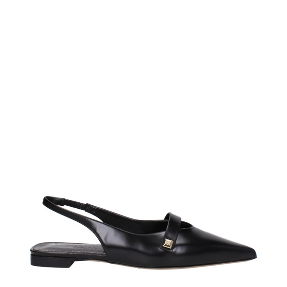 Max Mara Black Leather Ballet Flats Max Mara Black Leather Ballet Flats