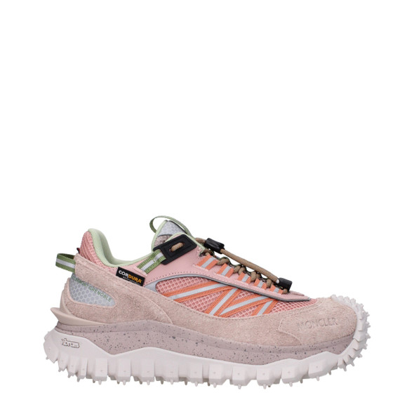 Moncler Pink Leather Athletic Sneakers Moncler Pink Leather Athletic Sneakers