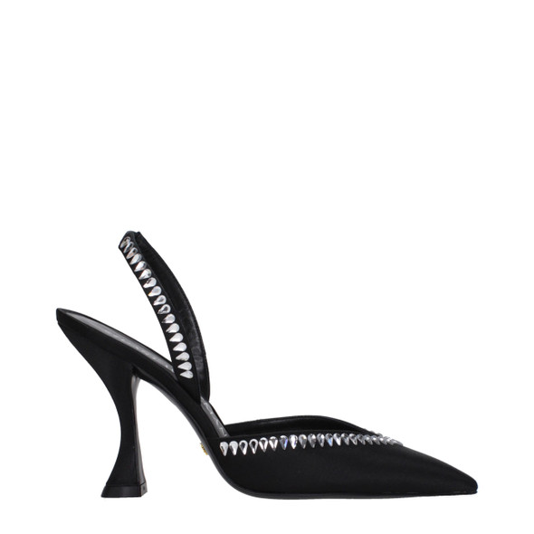 Stuart Weitzman Black Satin Stiletto Heels Sandals ST9289904259337BT Stuart Weitzman Black Satin Stiletto Heels Sandals ST9289904259337BT