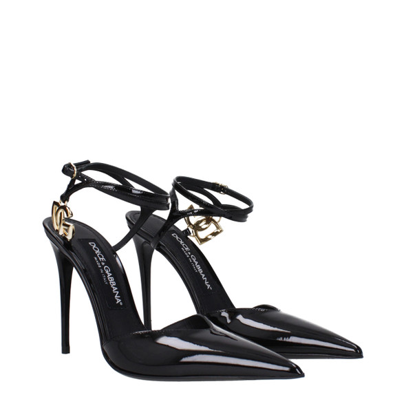 Dolce & Gabbana Black Leather Stiletto Heels Sandals Dolce & Gabbana Black Leather Stiletto Heels Sandals