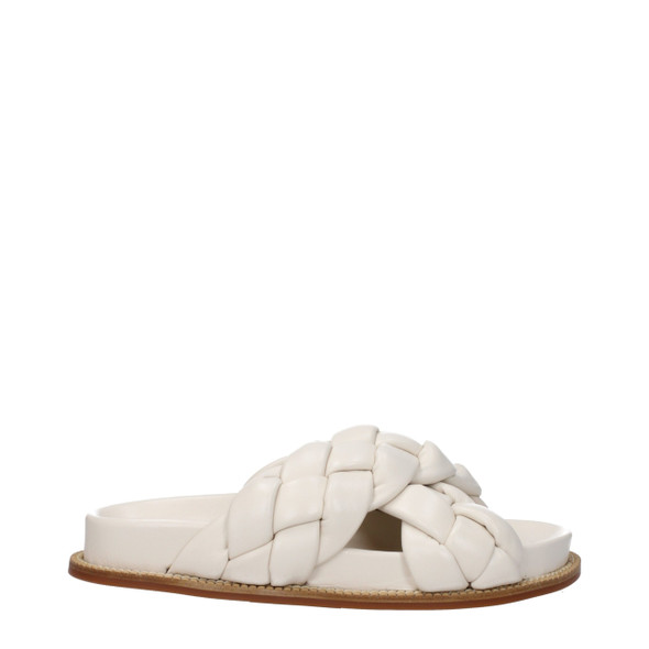 Fabiana Filippi Beige Leather Slippers Sandals FA9314090942729BT Fabiana Filippi Beige Leather Slippers Sandals FA9314090942729BT