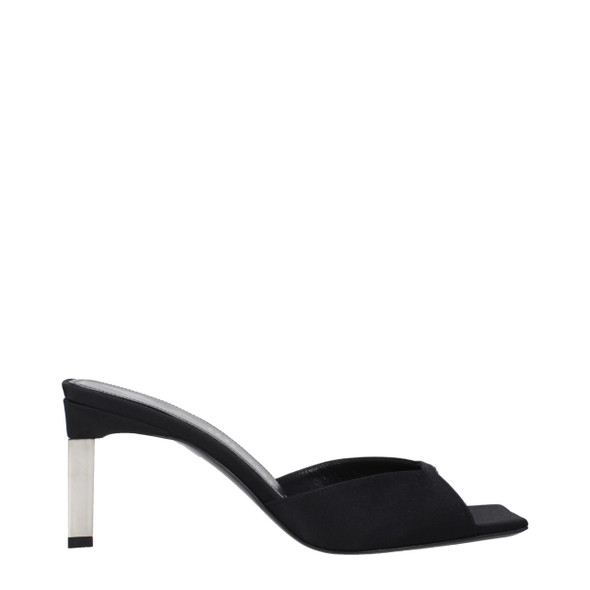 The Attico Black Satin Stiletto Heels Sandals The Attico Black Satin Stiletto Heels Sandals