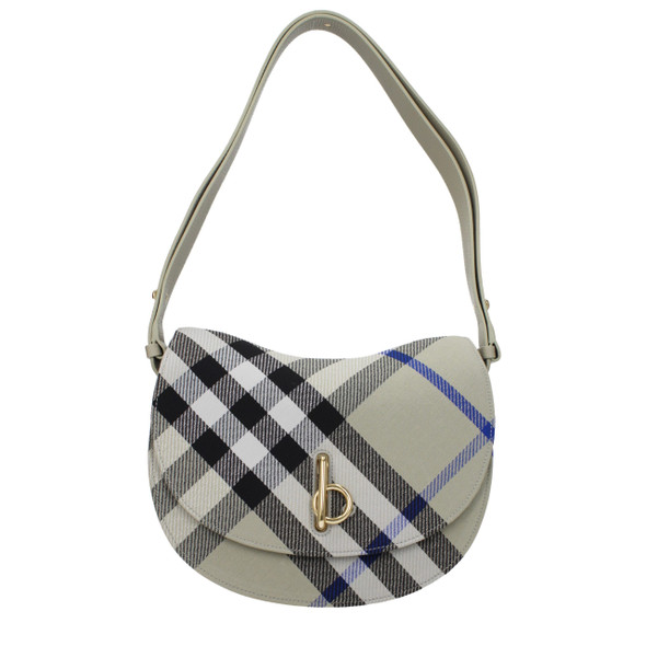 Burberry Gray Fabric Crossbody Bags Burberry Gray Fabric Crossbody Bags