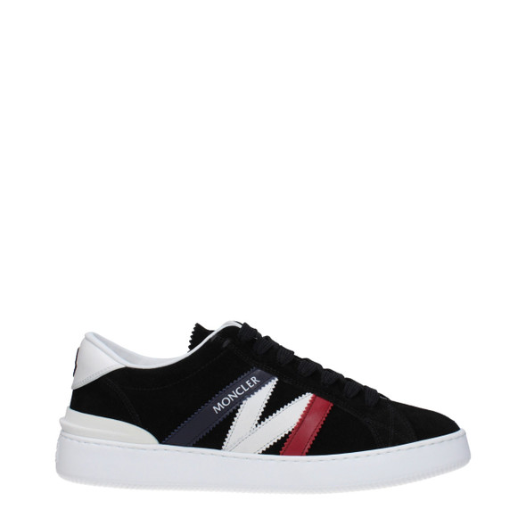 Moncler Black Leather Low Tops Moncler Black Leather Low Tops