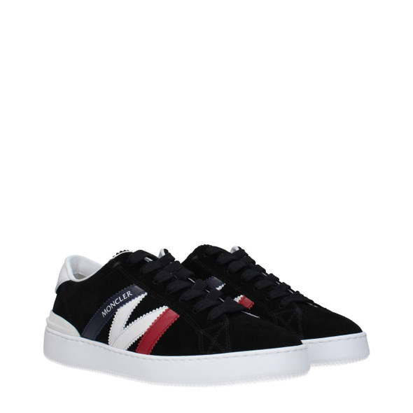 Moncler Black Leather Low Tops Moncler Black Leather Low Tops