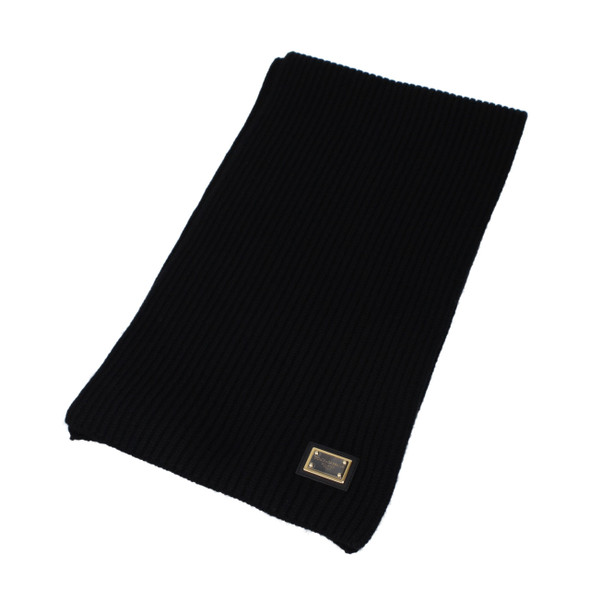 Dolce & Gabbana Black Cashmere Scarves Dolce & Gabbana Black Cashmere Scarves