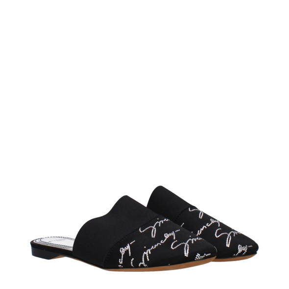 Black Satin Slippers Sandals GI9474436366601BT Black Satin Slippers Sandals GI9474436366601BT