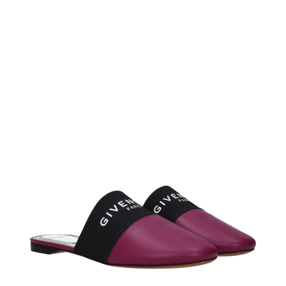 Givenchy Purple Leather Slippers Sandals Givenchy Purple Leather Slippers Sandals