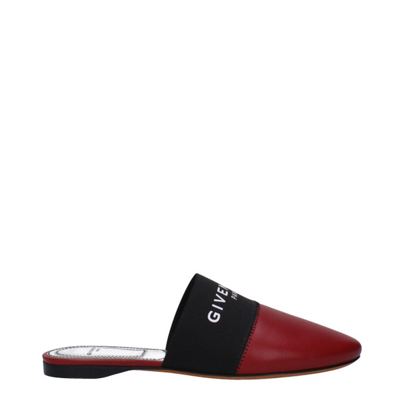 Givenchy Red Leather Slippers Sandals Givenchy Red Leather Slippers Sandals