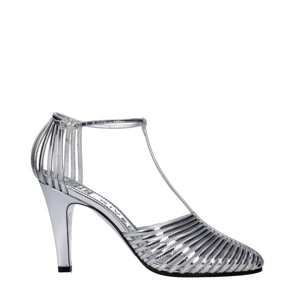 Givenchy Gray Leather Stiletto Heels Sandals Givenchy Gray Leather Stiletto Heels Sandals
