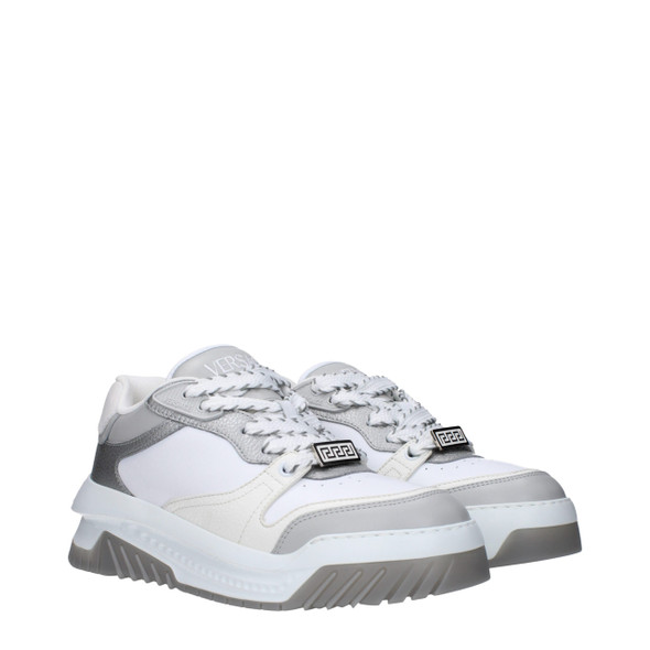 Versace White Leather Chunky Sneakers Versace White Leather Chunky Sneakers