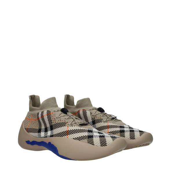Burberry Beige Fabric Chunky Sneakers Burberry Beige Fabric Chunky Sneakers