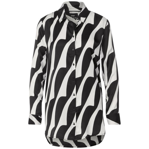 Black And White Viscose Blouse Black And White Viscose Blouse
