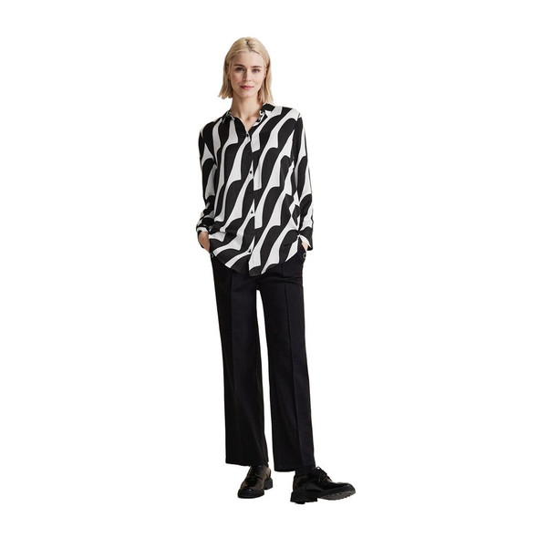 Black And White Viscose Blouse Black And White Viscose Blouse
