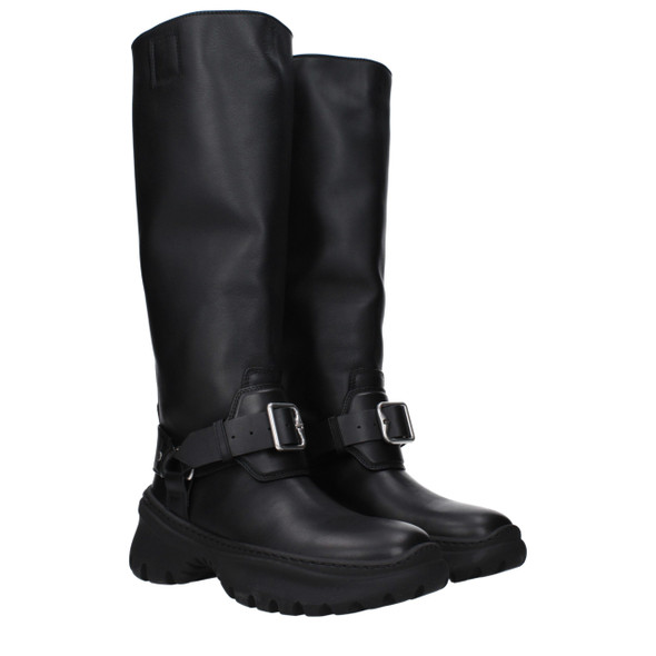 Burberry Black Leather Boots Burberry Black Leather Boots