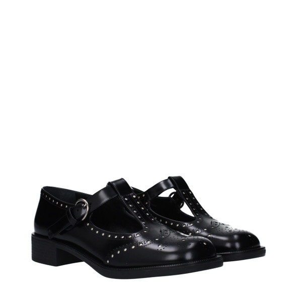 Black Leather Slip-On Loafers MI10009970704649BT Black Leather Slip-On Loafers MI10009970704649BT
