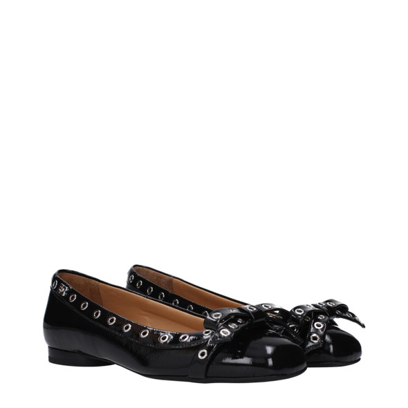 Black Leather Ballet Flats GA10027144380681BT Black Leather Ballet Flats GA10027144380681BT