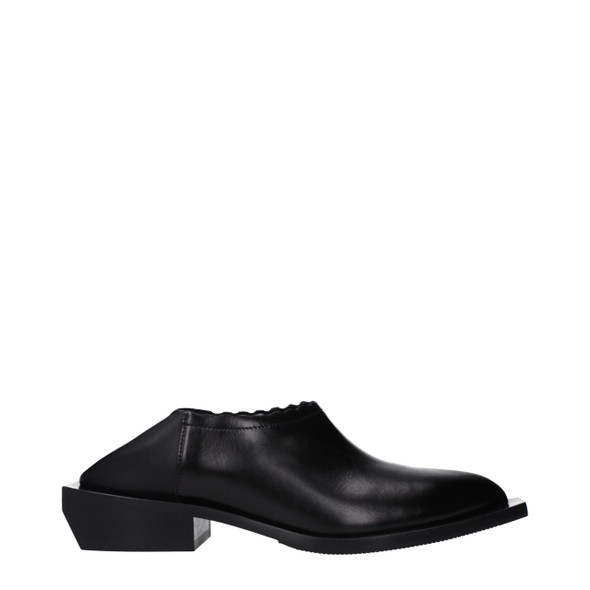 Love Moschino Black Leather Clogs Love Moschino Black Leather Clogs
