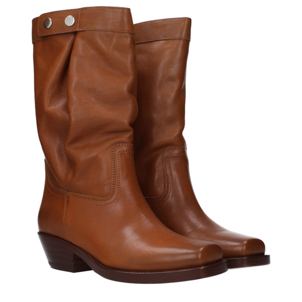 Isabel Marant Brown Leather Ankle Boots IS10031429353737BT Isabel Marant Brown Leather Ankle Boots IS10031429353737BT