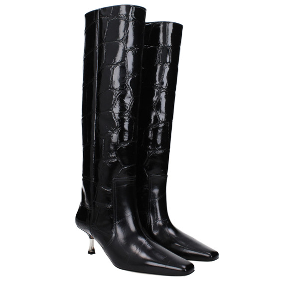 Paris Texas Black Leather High Heel Boots PA14884841849097BT Paris Texas Black Leather High Heel Boots PA14884841849097BT