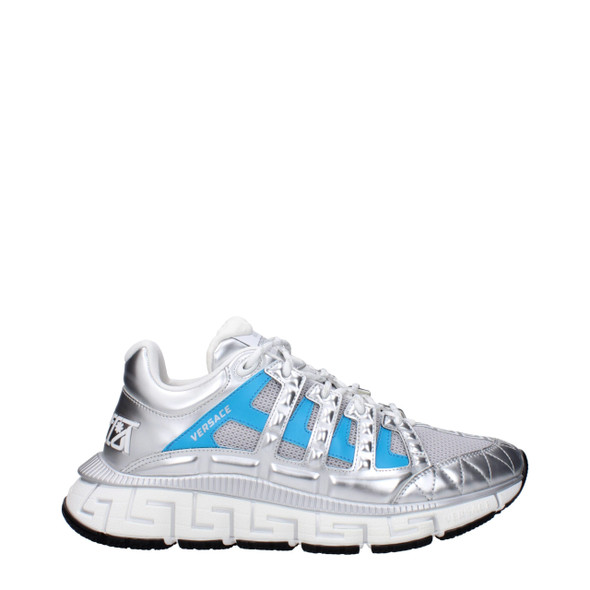 Versace Gray Fabric Athletic Sneakers Versace Gray Fabric Athletic Sneakers